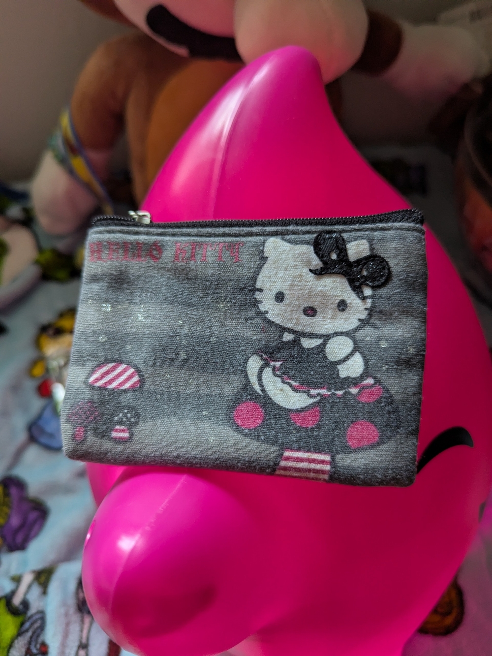 hello kitty gray mushroom coin Purse